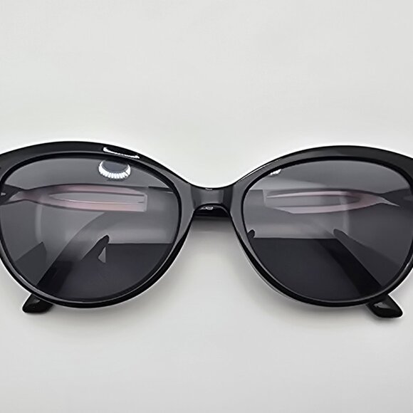 Bebe BB7216 001 Jet Black Rhinestone Cat Eye Eyeglasses Frame w/ Case 52-16-135 - Picture 11 of 15